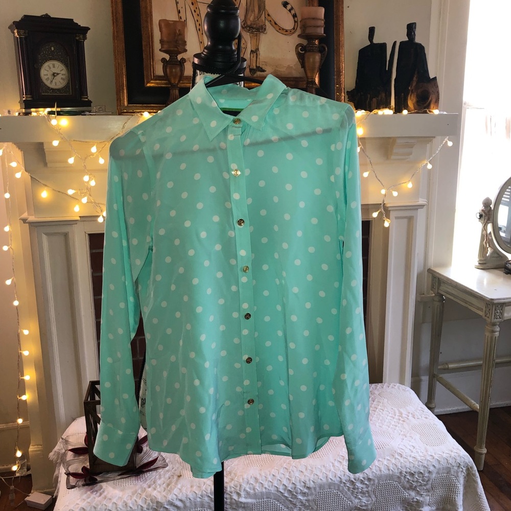 C Wonder | Ladies Button Down | XS | 100% Silk